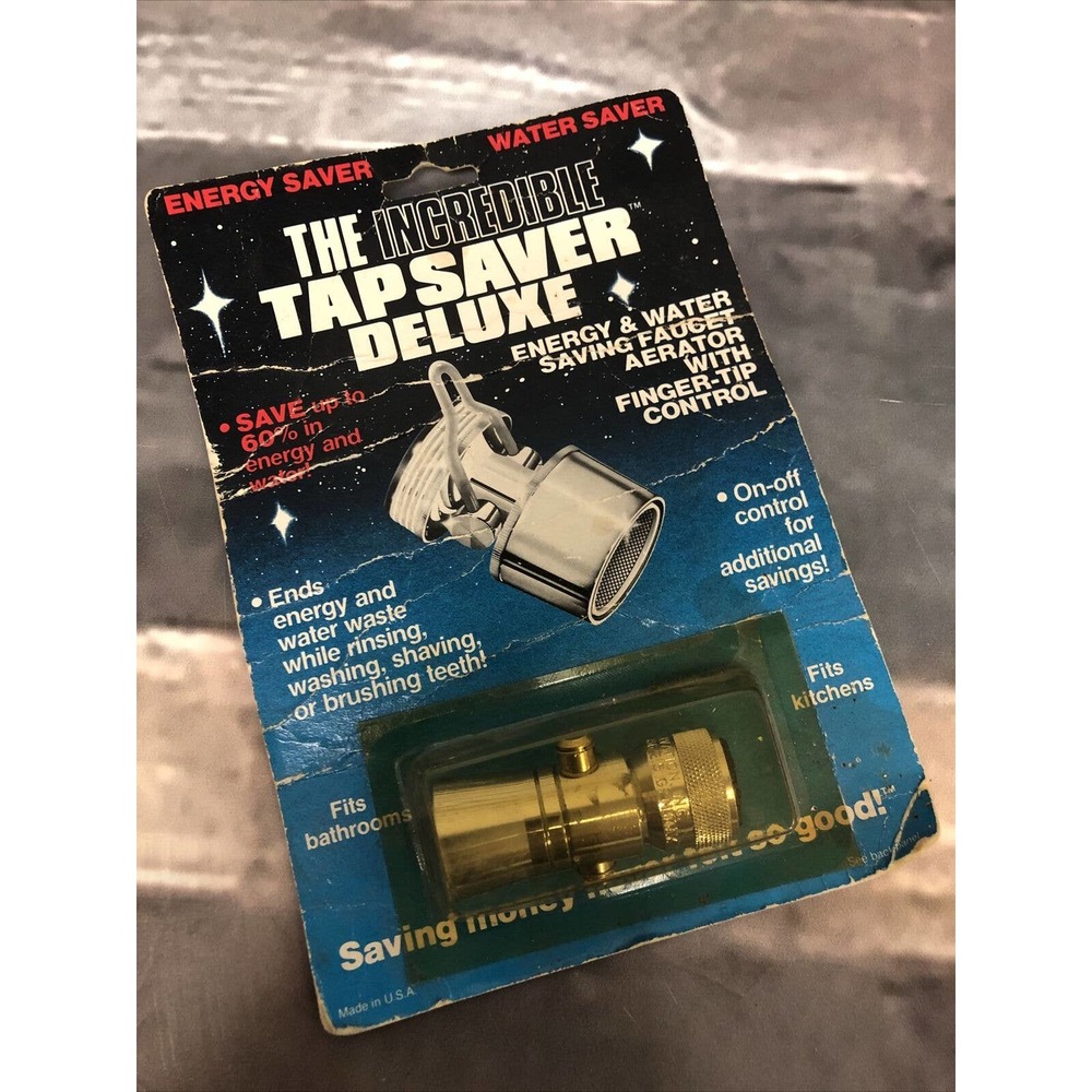 Vtg The Incredible Tap Saver‎ Energy & Water Saving Push Button Flow Control USA